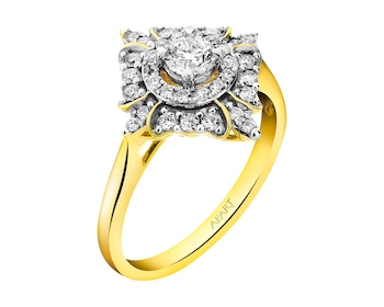 Zlatý prsten s brilianty 0,52 ct - ryzost 585