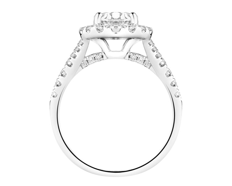 Prsten z bílého zlata s diamanty 2,15 ct - ryzost 750
