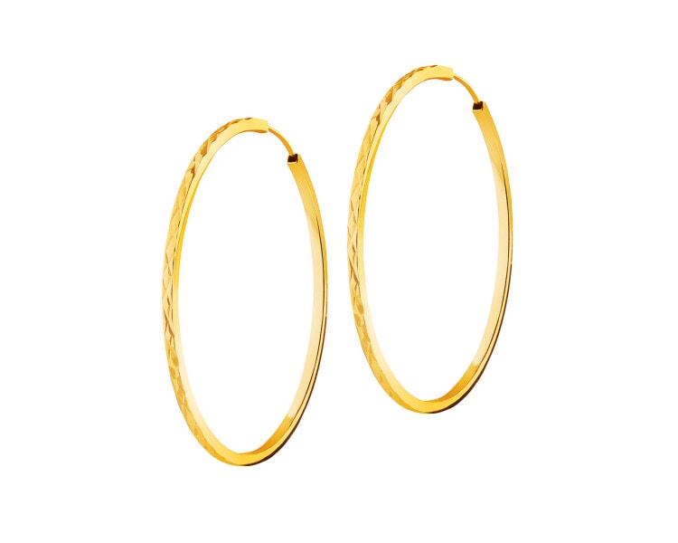 9 K Yellow Gold Hoop Earring 