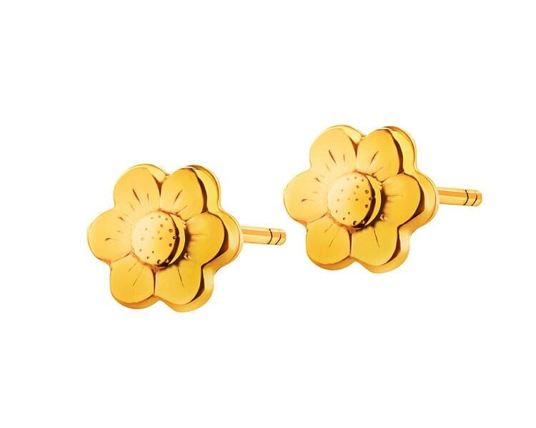 Zlaté náušnice - květy