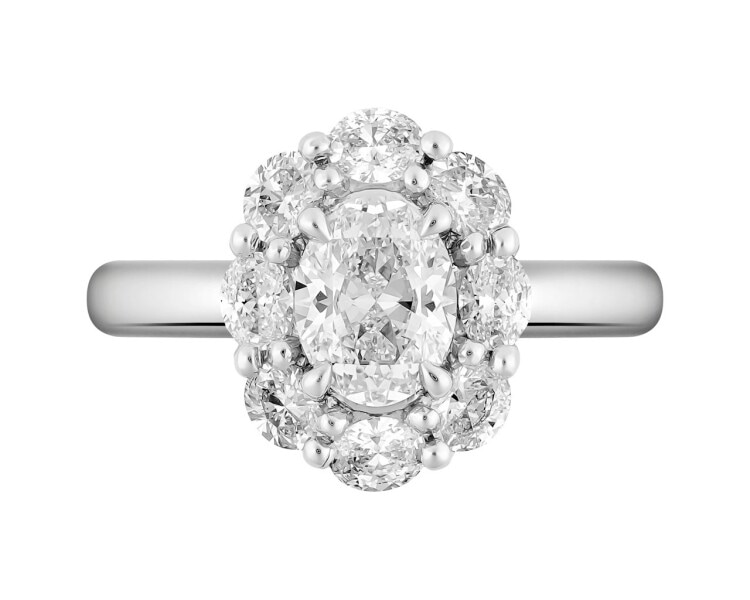Prsten z bílého zlata s diamanty 1,76 ct - ryzost 750