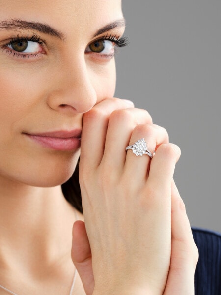 Prsten z bílého zlata s diamanty 1,65 ct - ryzost 750