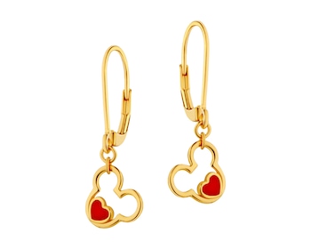 Gold-Plated Silver Earrings with Enamel