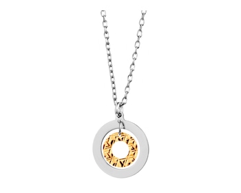 Rhodium-Plated Silver, Gold-Plated Silver Necklace