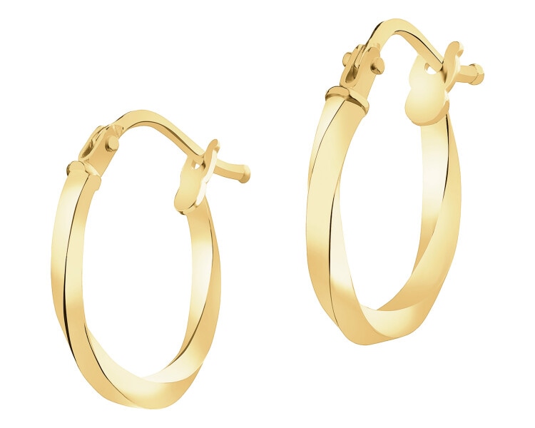 9 K Yellow Gold Hoop Earring