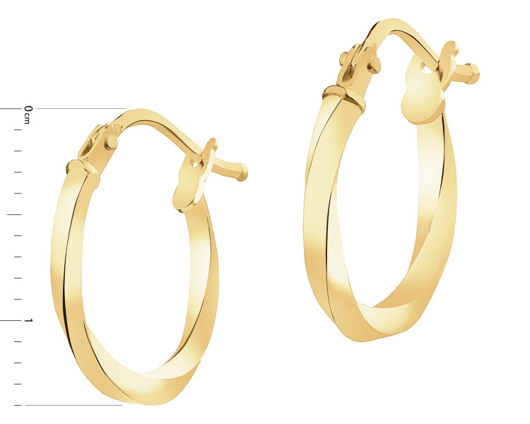 9 K Yellow Gold Hoop Earring