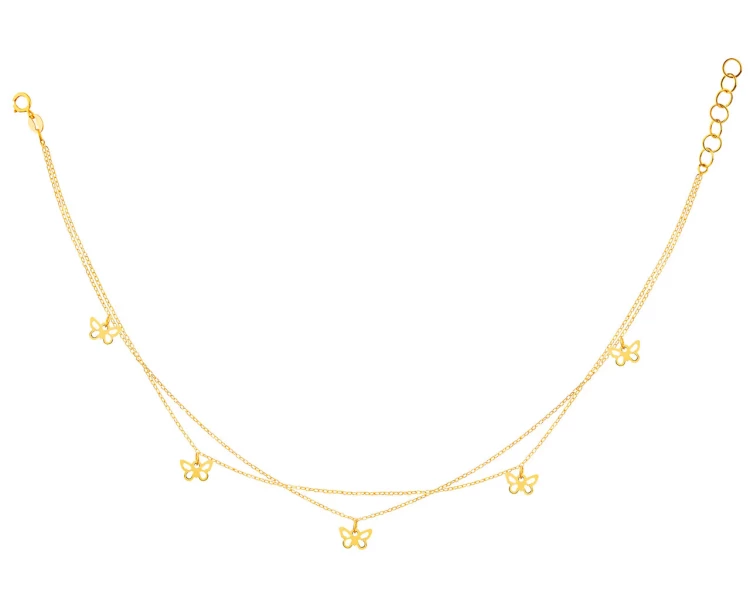14 K Yellow Gold Anklet