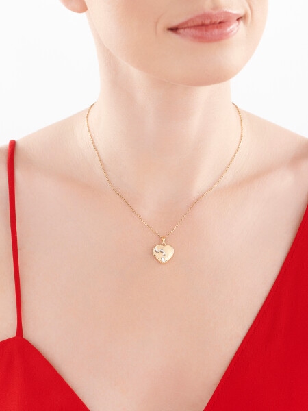 9 K Rhodium-Plated Yellow Gold Pendant