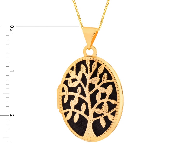 Zlatý přívěsek - medailon - strom