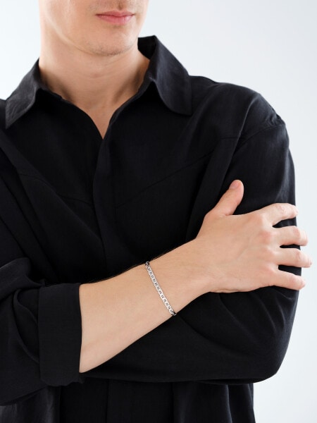 Rhodium Plated Silver Bracelet