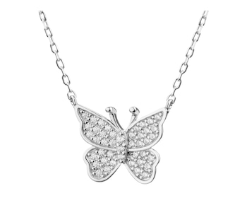 Stříbrný náhrdelník - motýl