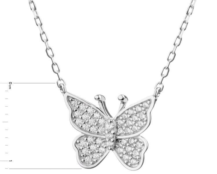 Stříbrný náhrdelník - motýl