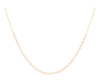 Zlatý náhrdelník s perlami, anker