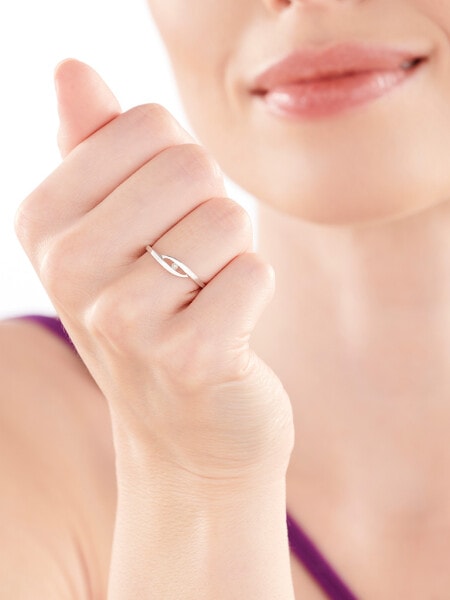 Prsten z bílého zlata s briliantem 0,02 ct - ryzost 585