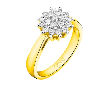 Zlatý prsten s brilianty 0,51 ct - ryzost 585