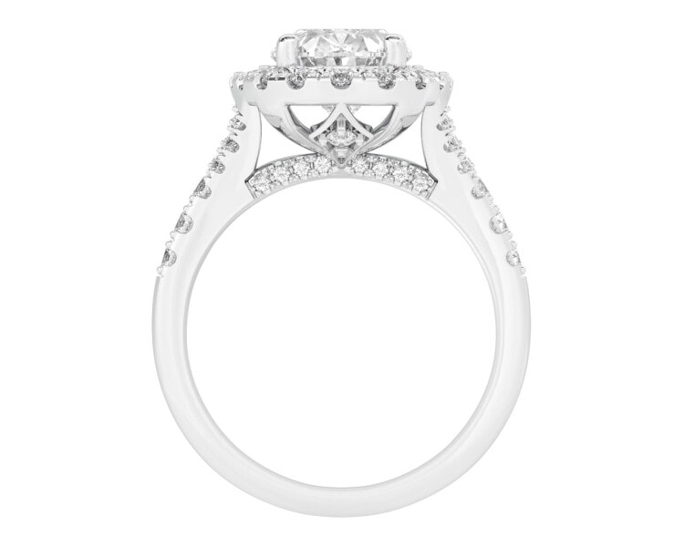 Prsten z bílého zlata s diamanty - VS2/H 2,70 ct - ryzost 750