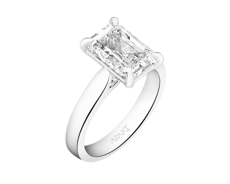 Prsten z bílého zlata s diamantem - VS2/G 4 ct - ryzost 750