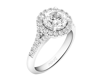 Prsten z bílého zlata s diamanty - SI1/G 2,62 ct - ryzost 750