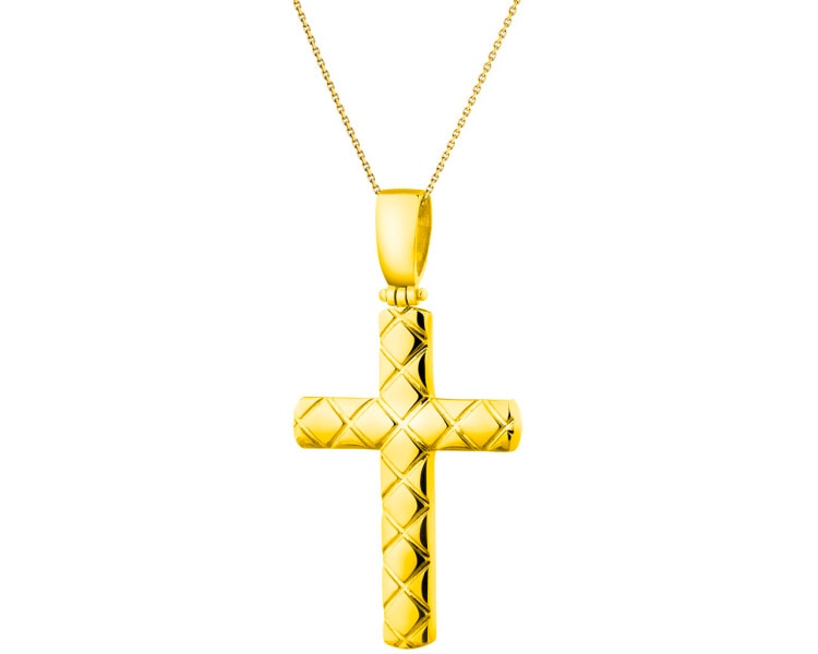 Złota zawieszka - krzyż