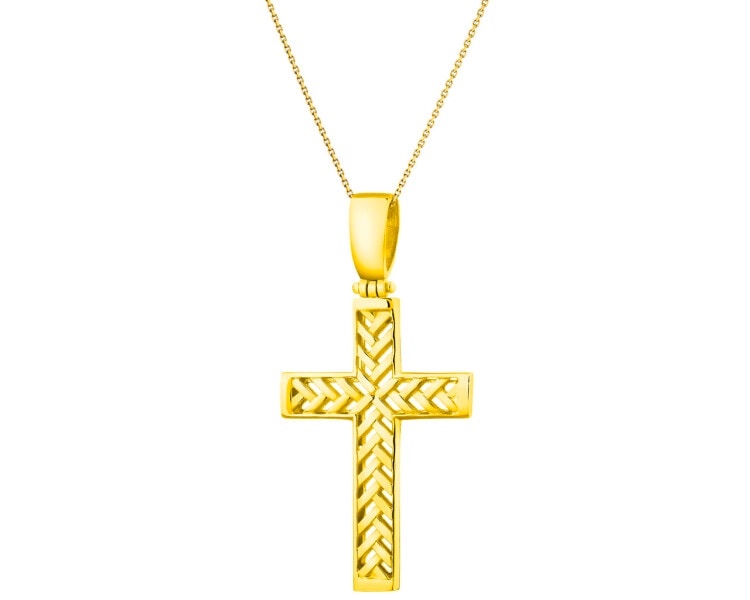 Złota zawieszka - krzyż