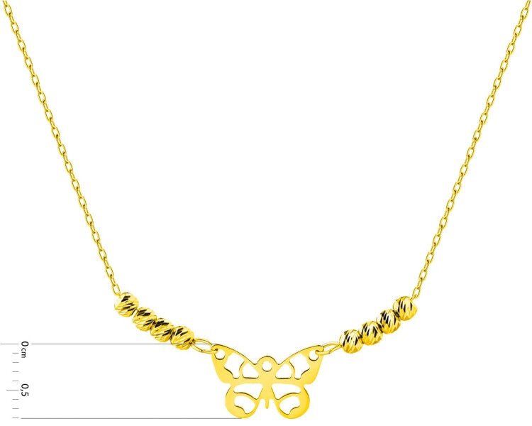 Zlatý náhrdelník, anker - motýl