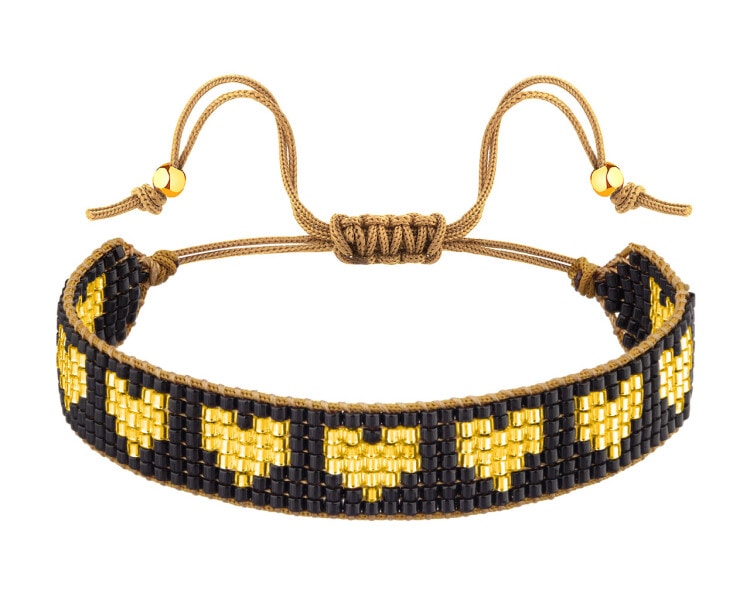 Bracelet with elements of yellow gold and Miyuki