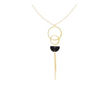8 K Yellow Gold Necklace with Quartz