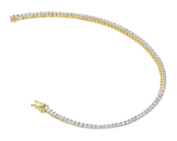 White gold bracelet with brilliants 2,24 ct - fineness 14 K
