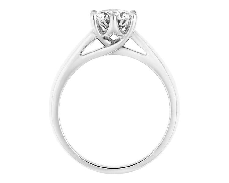 Prsten z bílého zlata s briliantem - SI2/H 1 ct - ryzost 585