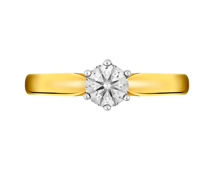 Zlatý prsten s briliantem - SI2/H 0,40 ct - ryzost 585