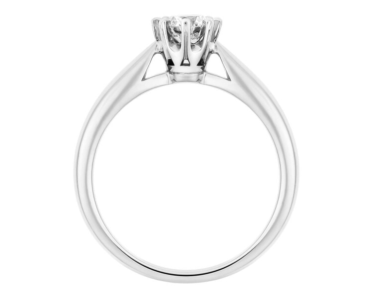 Prsten z bílého zlata s briliantem - SI1/H 0,44 ct - ryzost 585