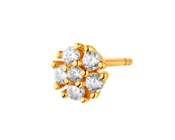 Gold-Plated Silver Earring with Cubic Zirconia