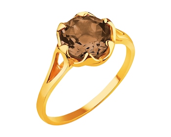 9 K Yellow Gold Ring with Quartz