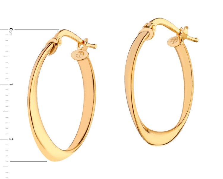 Gold-Plated Silver Hoop Earring