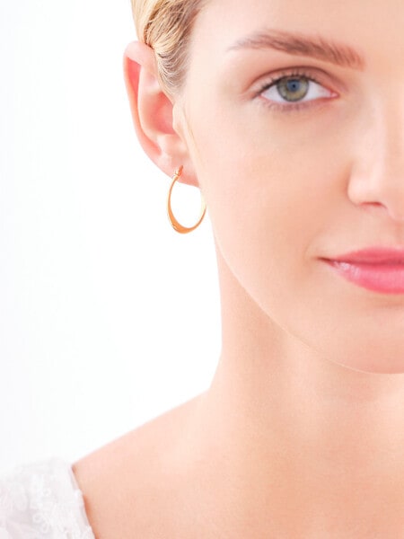 Gold-Plated Silver Hoop Earring