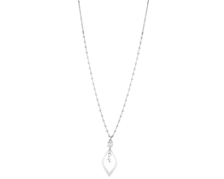 Stříbrný náhrdelník s perlou a zirkony