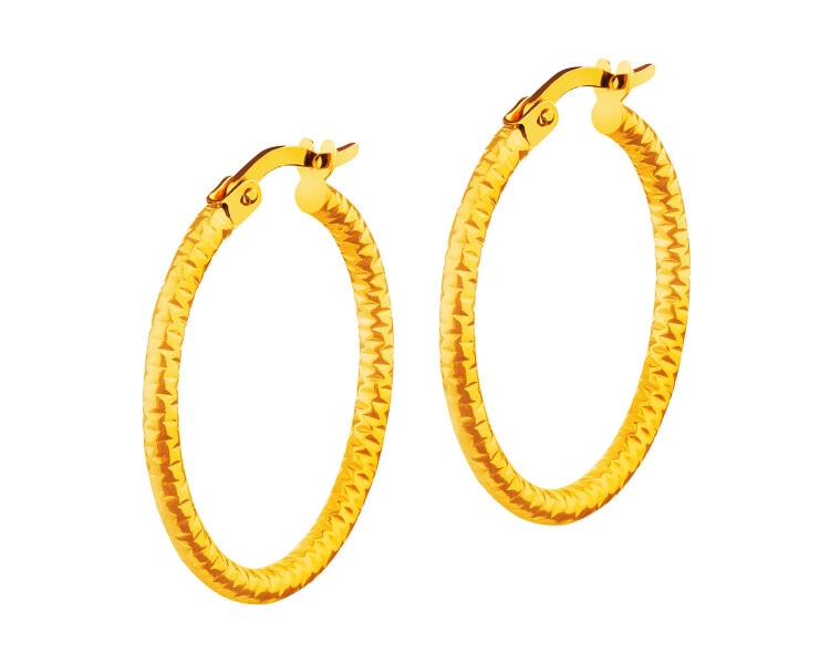 8 K Yellow Gold Hoop Earring