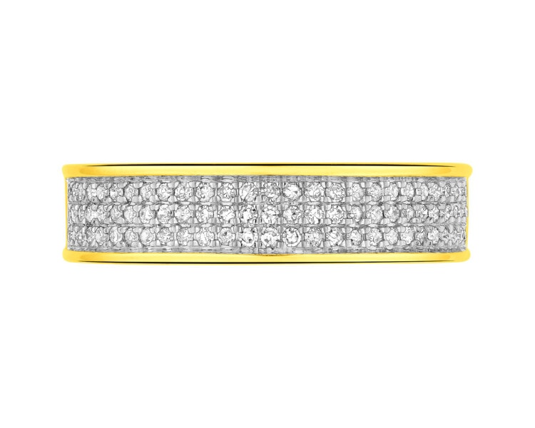 Zlatý prsten s diamanty 0,23 ct - ryzost 585