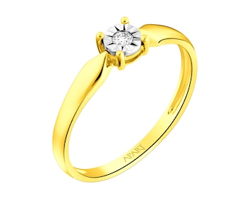 585  Ring with Diamond 0,03 ct - fineness 585