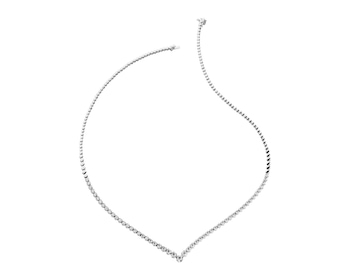 18 K Rhodium-Plated White Gold Necklace with Diamonds 2,06 ct - fineness 18 K