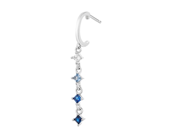 Rhodium Plated Silver Earring