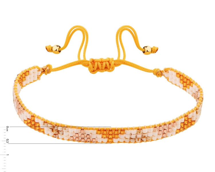 14 K Yellow Gold Bracelet with Miyuki