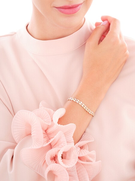 14 K Rhodium-Plated Yellow Gold Bracelet