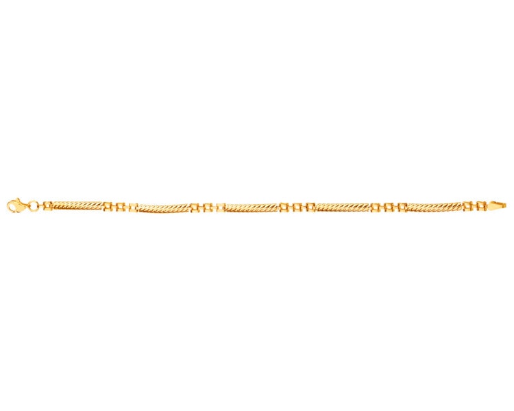 14 K Rhodium-Plated Yellow Gold Bracelet