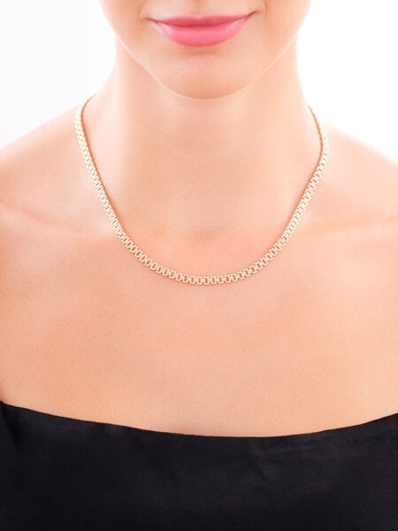 14 K Rhodium-Plated Yellow Gold Necklace