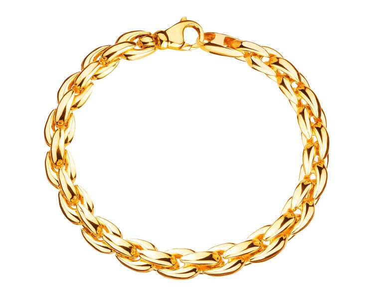 14 K Rhodium-Plated Yellow Gold Bracelet