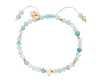 Gold-Plated Brass Bracelet with Amazonite