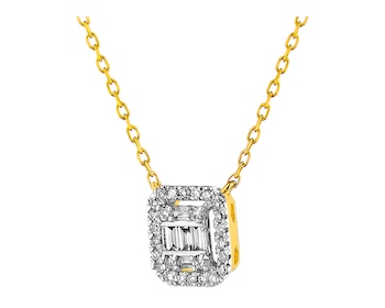 Zlatý náhrdelník s diamanty 0,08 ct - ryzost 585