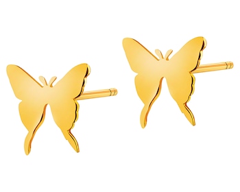 Złote kolczyki - motyle