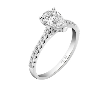 Prsten z bílého zlata s diamanty - VS2/H 1,25 ct - ryzost 750